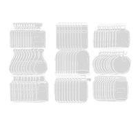 Marque-pages à Fleurs Séchées, 30 Pièces, Jolis Autocollants Transparents pour Verrerie, Faits Maison (C)