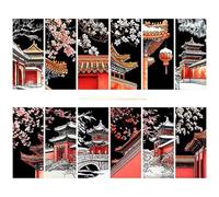 Marque-pages À Gratter Pour - Ensemble De 12 Notes À Gratter De Noël, Kit De Papier D'art De Maque-pages Pour, Marque-page D'art À Grater Bricolage Les Étudiants, Ensemble De Ca