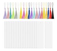 Marque-pages à sublimation latérale avec glands fluides, coffret fait à la main, accessoires pour lecteurs, outil de lecture pour étudiants, lot de signets en métal