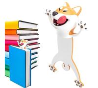 Marque-Pages Animaux de Dessin Animé 3D, Drôles Signets Mignons Signet Papeterie Animaux, Étudiants Cadeau Créatif de Papeterie de Bureau, Drôles de Papeterie pour Les Garçons Filles (Chien)