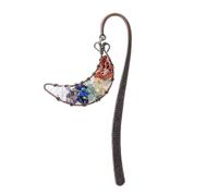 Marque-pages artistiques en alliage avec pendentif lune arbre cœur texture alliage délicat pour les amateurs de littéraire bijoux décoratifs