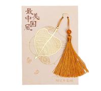 Marque-pages Artistiques En Métal Creux Avec De Veine D'érable Biloba De Lecture D'inspiration Chinoise Rétro Pour Les Lecteurs