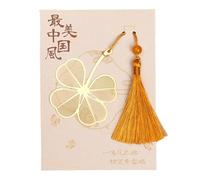 Marque-pages Artistiques En Métal Creux Avec De Veine D'érable Biloba De Lecture D'inspiration Chinoise Rétro Pour Les Lecteurs