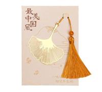 Marque-pages Artistiques En Métal Creux Avec De Veine D'érable Biloba De Lecture D'inspiration Chinoise Rétro Pour Les Lecteurs
