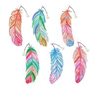 Marque-pages avec peinture strass | Marqueurs de page faits à la main | Kits de peinture à strass de couleur vive Accessoires de lecture pour dictionnaires, agendas, manuels scolaires, romans