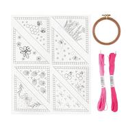 Marque-pages Brodés | Main DIY Thème Saisonnier - Kit pour Créer vos Propres Marque-pages | pour Peinture Aquarelle Feutrine Faite Main Signet Lecture et Crochet pour les Adultes