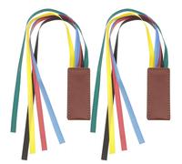 Marque-Pages Colorés En Cuir Et Ruban Polyester - Lot De 2, Marqueurs De Page Durables Et Décoratifs