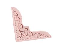 Marque-pages d'angle en cuir synthétique avec fleur en relief - Accessoire de lecture pour enseignant, lecteur, amateur de livre, écrivain, marque-pages en cuir synthétique pour femme