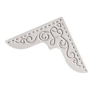 Marque-pages d'angle en cuir synthétique avec fleur en relief - Accessoire de lecture pour enseignant, lecteur, amateur de livre, écrivain, marque-pages en cuir synthétique pour femme