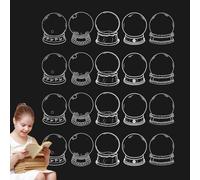 Marque-pages de bricolage transparents, marque-pages de fleurs séchées transparentes | Kit de bricolage signet transparent pour adultes de 20 pièces - Signets pratiques de papeterie pour étudiants en