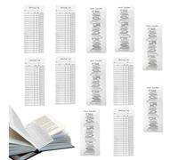 Marque-pages de cartes de bibliothèque - Collection amusante de traceurs de lecture rétro - Inserts de notes littéraires décoratifs qui soutiennent la gestion organisée des pages - Accessoires