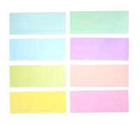 Marque-pages de Lecture en Pvc 8 Pièces, Bandes Colorées Transparentes