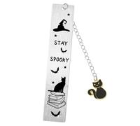 Marque-pages d'Halloween pour la lecture pour femme et homme - Motif chat noir - Cadeaux de sorcière pour femme - Cadeau effrayant pour les amateurs de livres - Cadeau pour les amateurs de livres