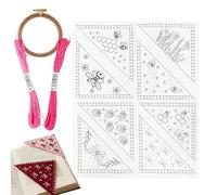 Marque-pages DIY Adultes | Broderie à la Main sur le Thème de Printemps et Été | Kit pour Créer vos Propres Marque-pages | pour de Signet en Feutre Brodé à la Main avec Peinture Aquarelle Lecture Adul