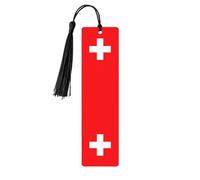 Marque-pages drapeau suisse, cadeau de Saint-Valentin, cadeau de couple, marque-page de remise de diplôme, cadeau unisexe