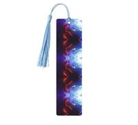 Marque-pages en bois 3D avec motif planète spatiale et pompons pour femmes, hommes, amateurs de livres, marque-pages pour étudiants, enseignants, lecture