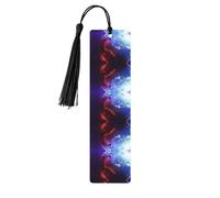 Marque-pages en bois 3D avec motif planète spatiale et pompons pour femmes, hommes, amateurs de livres, marque-pages pour étudiants, enseignants, lecture