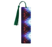 Marque-pages en bois 3D avec motif planète spatiale et pompons pour femmes, hommes, amateurs de livres, marque-pages pour étudiants, enseignants, lecture