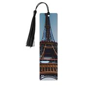 Marque-pages en bois avec impression Tour Eiffel de Paris pour homme et femme