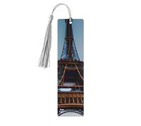 Marque-pages en bois avec impression Tour Eiffel de Paris pour homme et femme