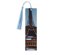 Marque-pages en bois avec impression Tour Eiffel de Paris pour homme et femme