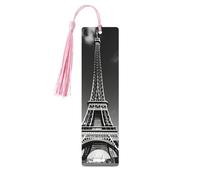 Marque-pages en bois avec impression Tour Eiffel et nuage de Paris pour homme et femme