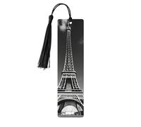Marque-pages en bois avec impression Tour Eiffel et nuage de Paris pour homme et femme