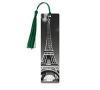 Marque-pages en bois avec impression Tour Eiffel et nuage de Paris pour homme et femme