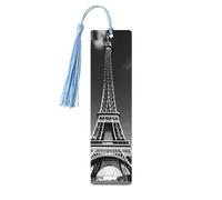 Marque-pages en bois avec impression Tour Eiffel et nuage de Paris pour homme et femme