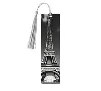 Marque-pages en bois avec impression Tour Eiffel et nuage de Paris pour homme et femme