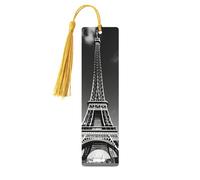 Marque-pages en bois avec impression Tour Eiffel et nuage de Paris pour homme et femme