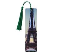 Marque-pages en bois avec impression Tour Eiffel pour hommes femmes amateurs de livres
