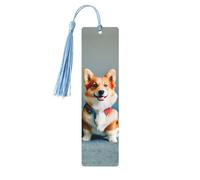 Marque-pages en bois avec imprimé de chiens corgi mignons pour homme et femme, pour n'importe quel livre, journal ou carnet, cadeau pour les amateurs de livres