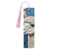 Marque-pages en bois avec imprimé lama alpaga - Accessoires pour homme et femme - Pour les amateurs de livres