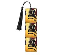 Marque-pages en bois avec pampilles en forme de guitare - Marqueurs de livre en bois pour les amateurs de livres, les enseignants et les cadeaux