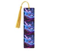 Marque-pages en bois avec pompons en forme de guitare pour les amateurs de livres, les enseignants et les cadeaux