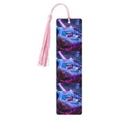 Marque-pages en bois avec pompons en forme de guitare pour les amateurs de livres, les enseignants et les cadeaux