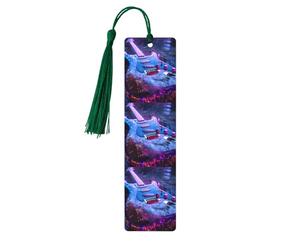 Marque-pages en bois avec pompons en forme de guitare pour les amateurs de livres, les enseignants et les cadeaux