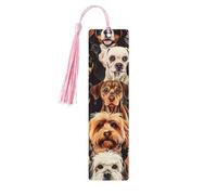 Marque-pages en bois imprimé chiens beaux accessoires pour hommes femmes amateurs de livres