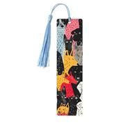 Marque-pages en bois imprimé chiens beaux accessoires pour hommes femmes amateurs de livres