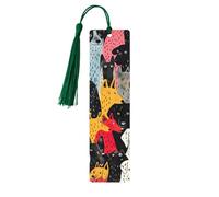 Marque-pages en bois imprimé chiens beaux accessoires pour hommes femmes amateurs de livres