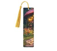 Marque-pages en bois imprimé double face « The Enchanted Garden », « The Enchanted Forest » - Cadeau d'anniversaire pour homme et femme - Pour les amateurs de livres