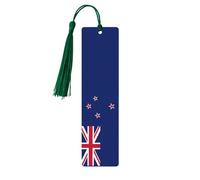 Marque-pages en bois imprimé drapeau de la Nouvelle-Zélande pour les amateurs de livres, hommes, femmes, enseignants, cadeau unique cool et inhabituel