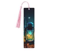 Marque-pages en bois - Marque-pages Lucioles et Pompons, Marque-pages en bois vintage créatifs pour les amoureux des livres, Marque-pages de lecture faits main, Cadeau de Noël pour hommes et femmes