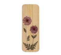 Marque-pages en bois pour enseignant amateur de livres, taille M | Marque-pages en forme de fleurs séchées naturelles pour étudiants, adultes, enfants, lecteurs, écrivains, pages