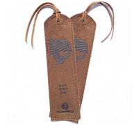 Marque Pages en Cuir Fait Main | Marque-pages Pour Femmes et Hommes Avec un Motif de Drapeau USA | 2 Signet Pour Livre en Cuir Véritable avec Glands Pour Les Lecteurs