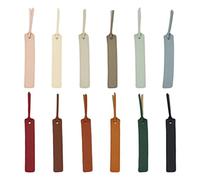 Marque-Pages En Cuir Pu 12 Pièces, Marque-Pages Portables, Marqueurs De Page De Lecture, Marque-Pages Simples, Accessoires De Lecture