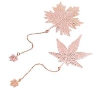 Marque-Pages En Feuille De Sycomore 2 Pièces, Marque-Pages En Métal, Marque-Pages Élés, Marque-Pages Créatifs, Marque-Pages Cadeaux