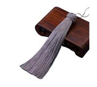 Marque-pages en fil soyeux avec pompons, Marque-page en Polyester de 15cm et glands for la fabrication bijoux avec capuchon d'ananas multicolore, 10 pièces(Deep Grey)