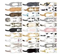 Marque-pages en forme de chaton, 30 pièces, marqueur de Page de | Aide à la lecture portable pour les étudiants amateurs de livres